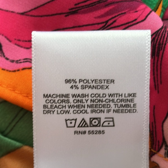 Express Floral V-neck Kimono Sleeve Double Tie Front Top - Picture 15 of 15